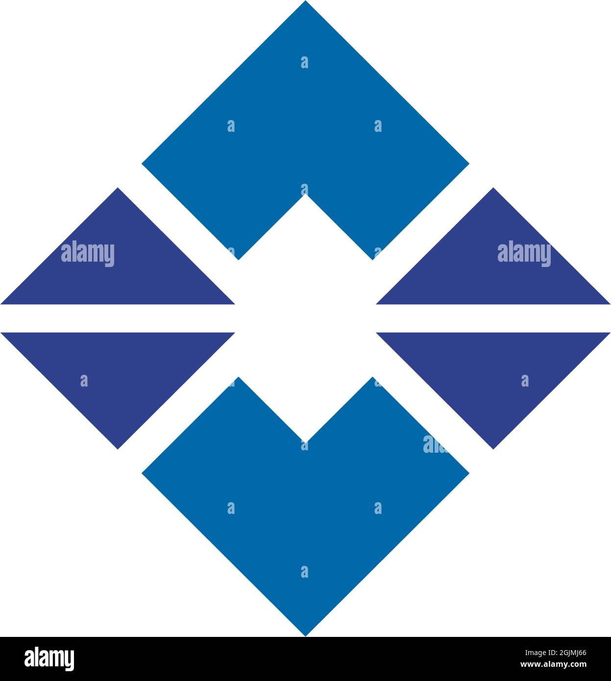 Logo de forme Rhombus pour modèle vectoriel de société d'affaires Illustration de Vecteur