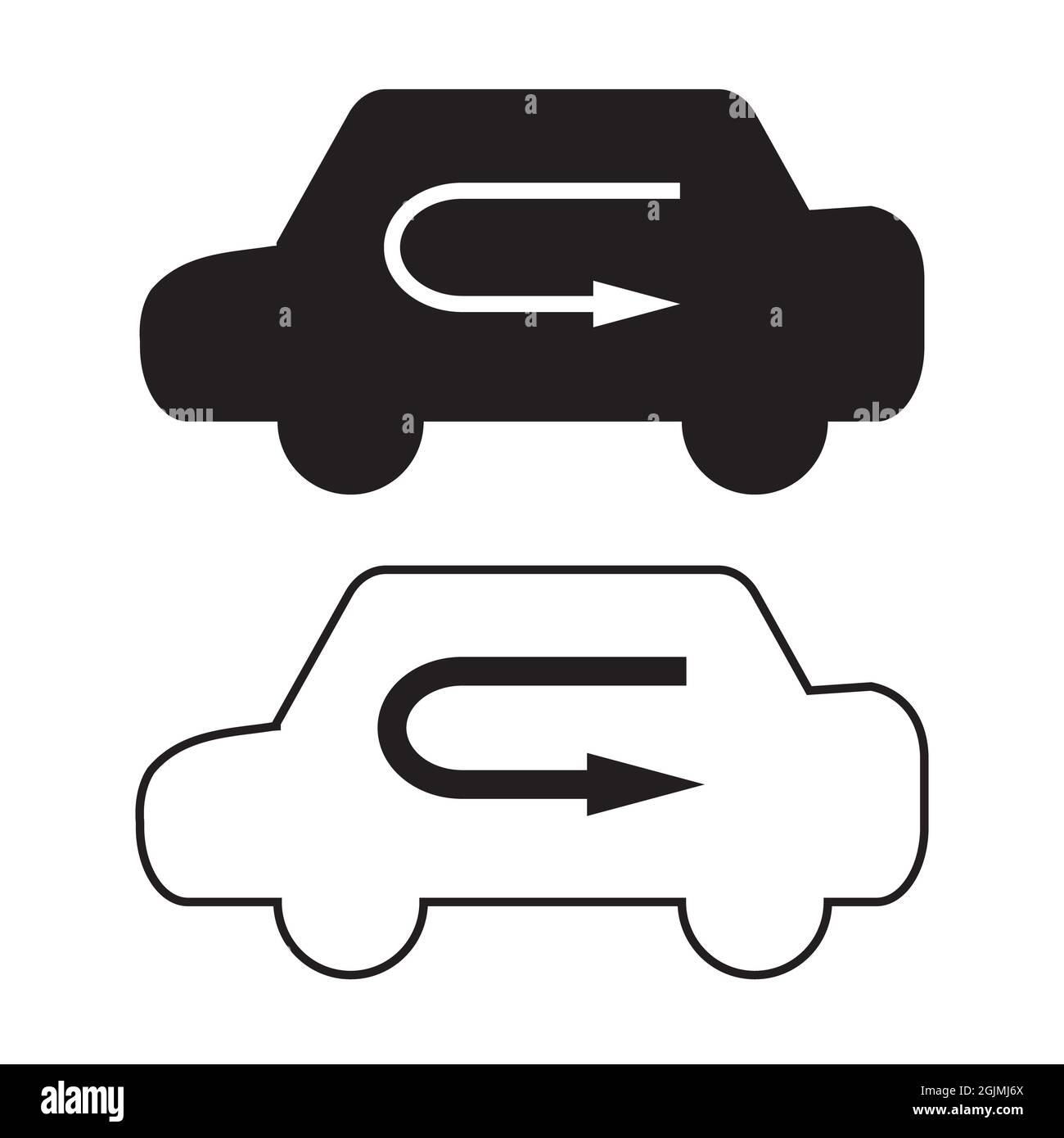 Icône de commande d'air sur fond blanc. Panneau de recyclage d'air. Symbole de l'air à l'intérieur de la voiture. style plat. Banque D'Images