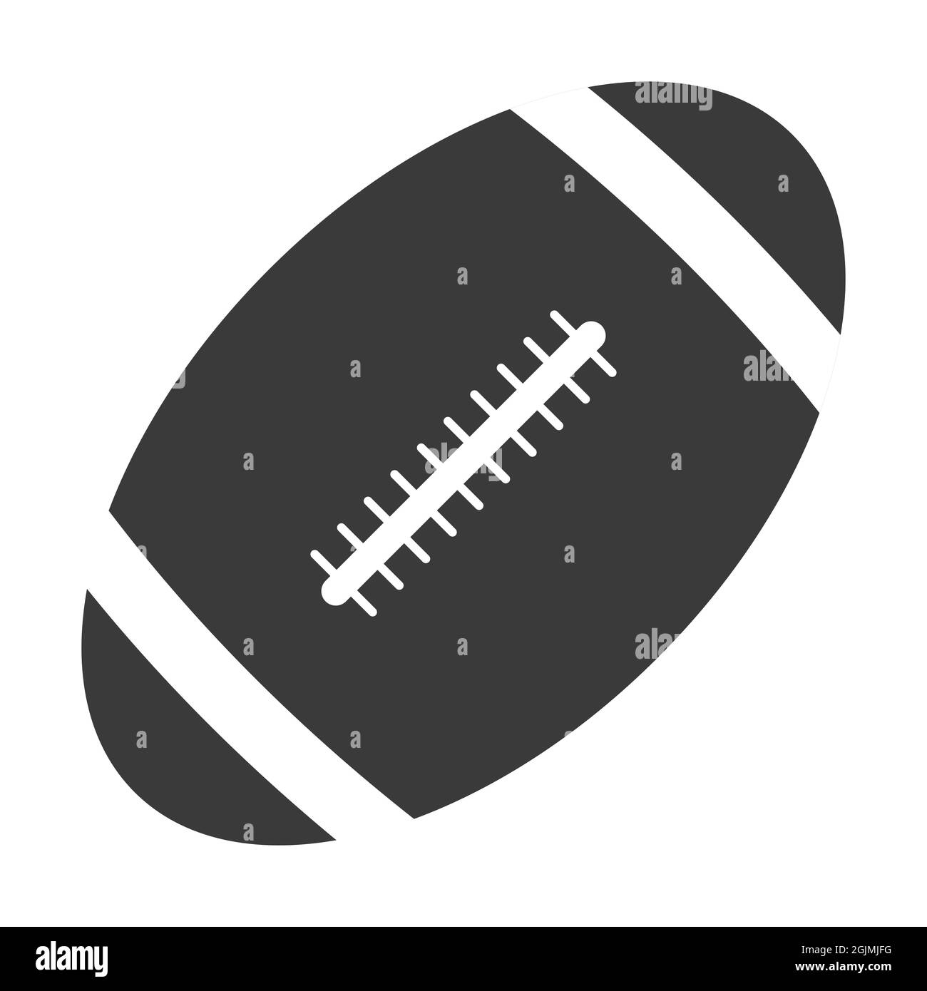 Ballon ovale pour jouer au rugby américain Illustration de Vecteur