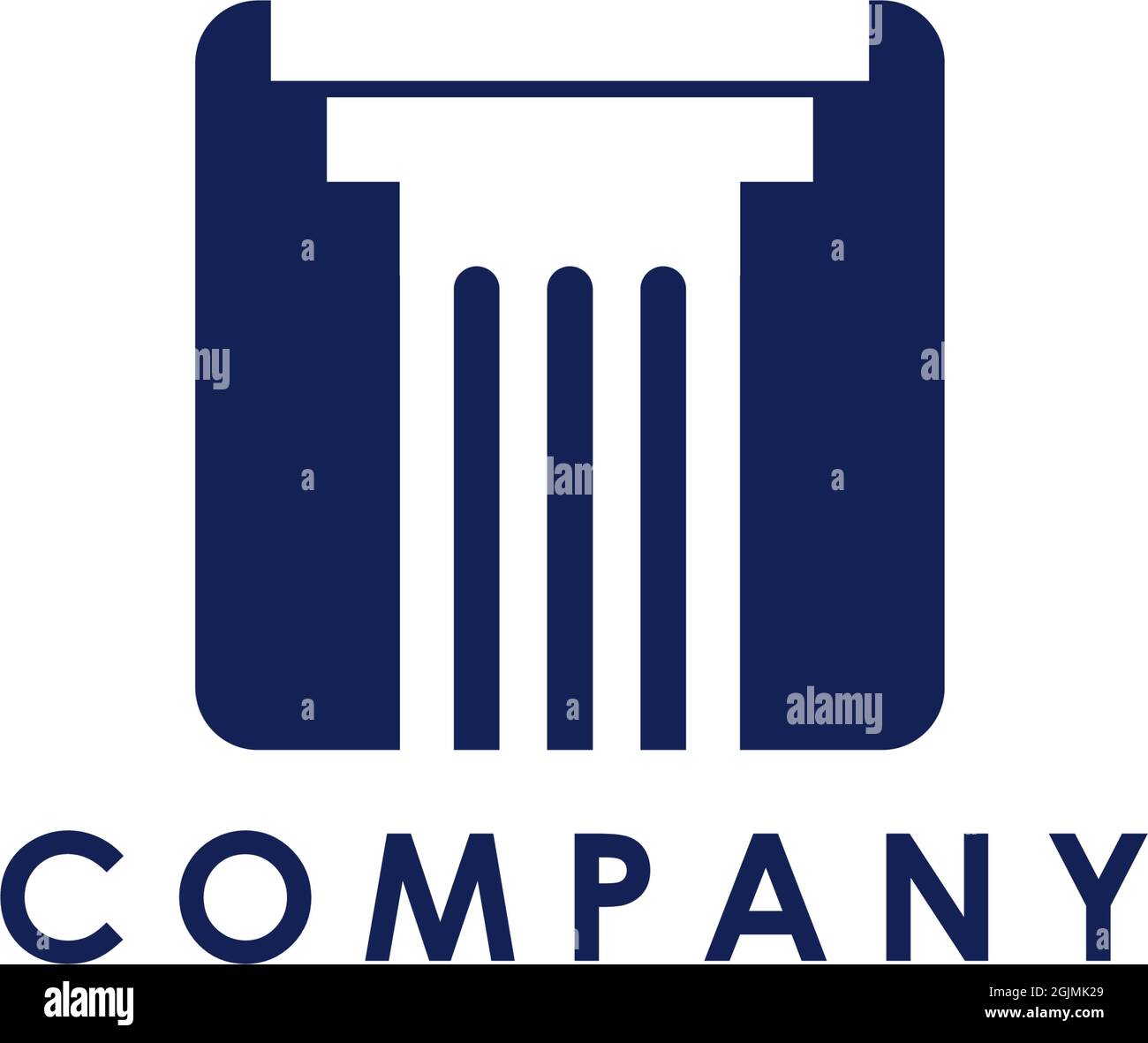 Modèle vectoriel d'inspiration pour le logo de pilier en béton Illustration de Vecteur