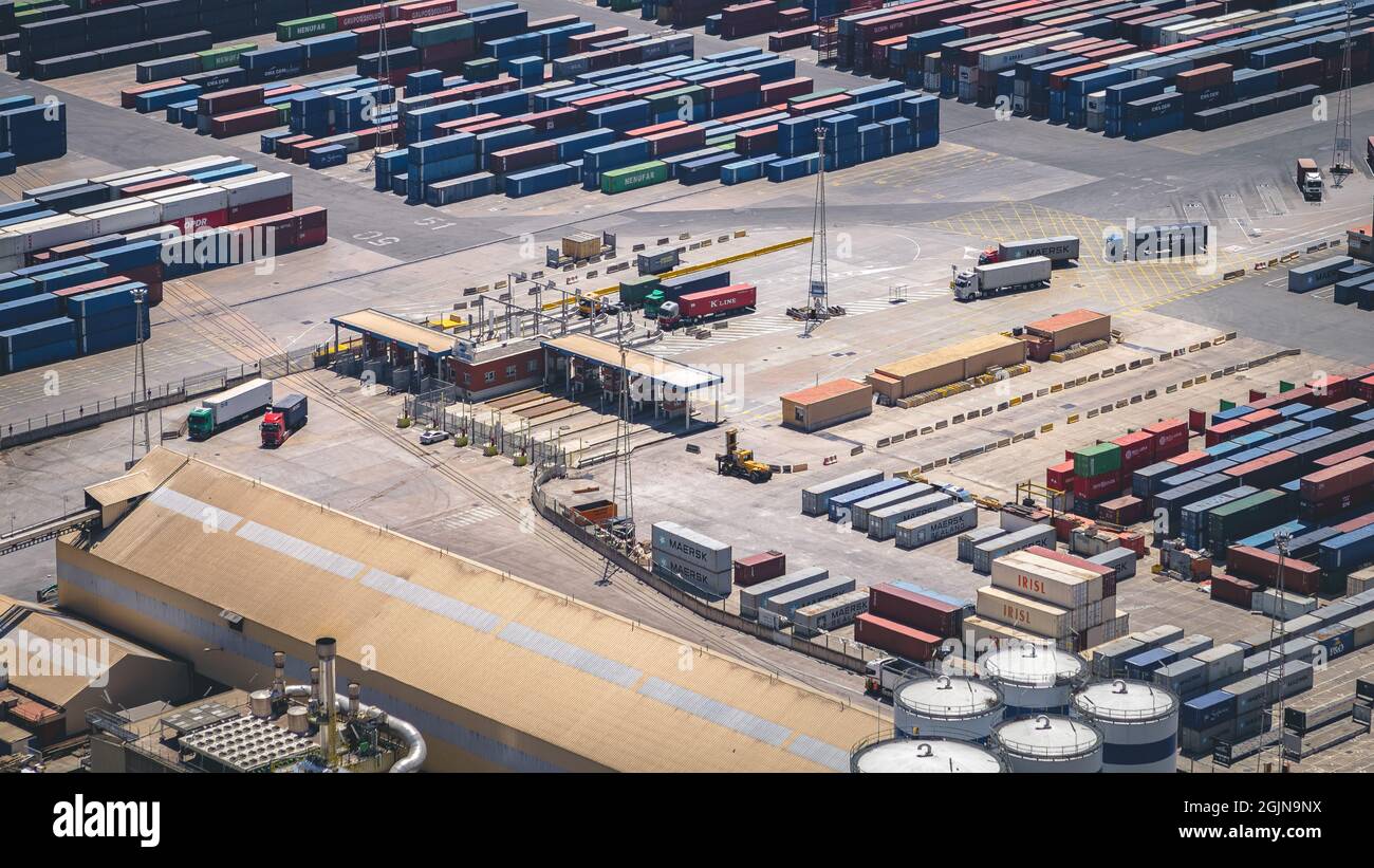 Terminal de Contenedores (port à conteneurs), port de Barcelone, Espagne Banque D'Images