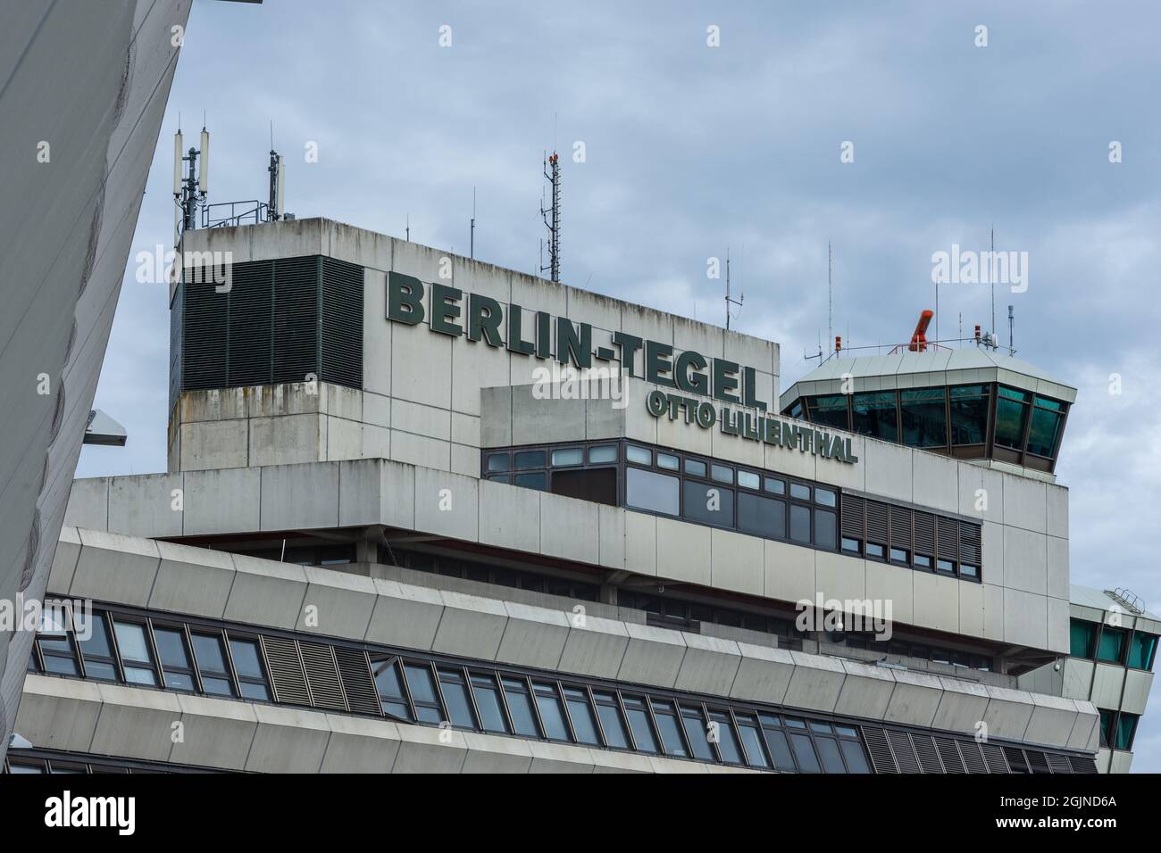 Vue extérieure de l'aéroport de Berlin Tegel TXL Banque D'Images