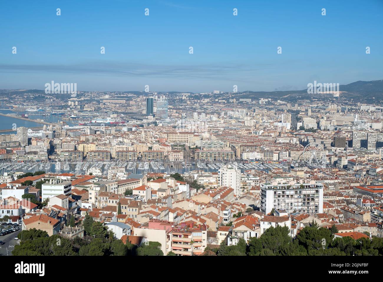 Panorama de la ville méditerranéenne de Marseille Banque D'Images