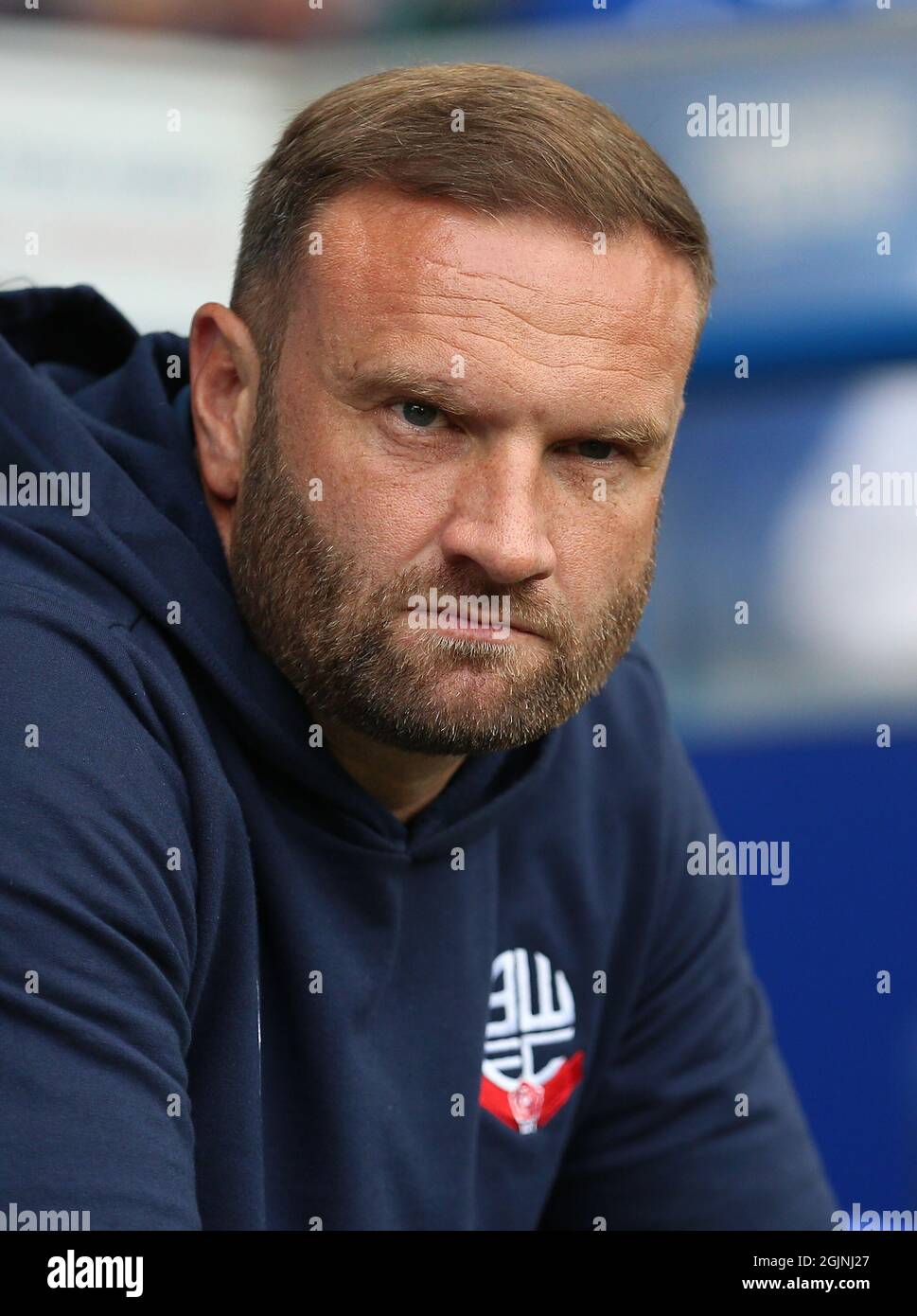 Ian Evatt, directeur de Bolton Wanderers, lors du match de la Sky Bet League One à Portman Road, Ipswich. Date de la photo: Samedi 11 septembre 2021. Banque D'Images