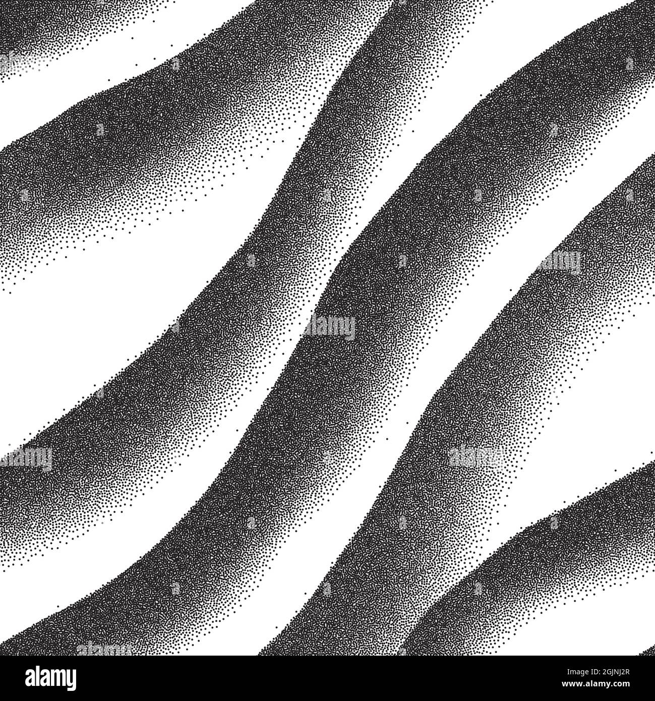 Motif ondulé sans couture sur fond blanc. Arrière-plan du vecteur de gradient Dotwork. Motif de grain de texture de grunge. Illustration de Vecteur