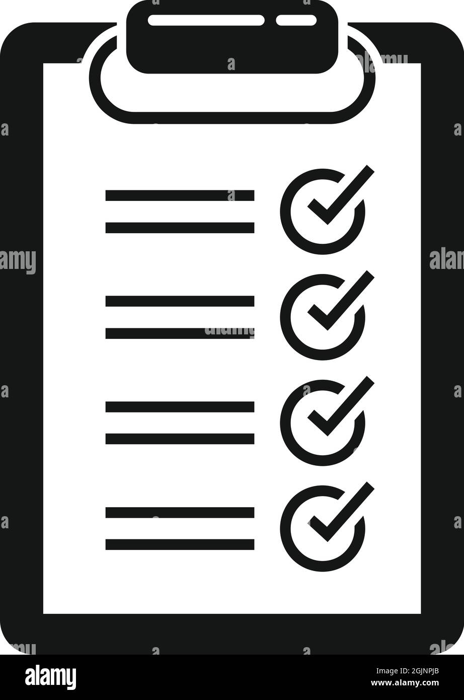 Vecteur simple de l'icône du presse-papiers standard. Qualité de la politique Illustration de Vecteur