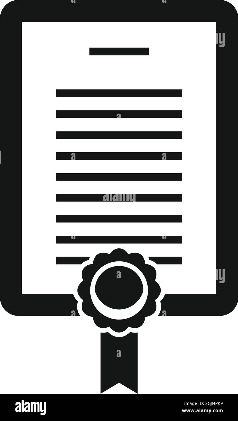 Icône de certification standard vecteur simple. Qualité de la politique Illustration de Vecteur