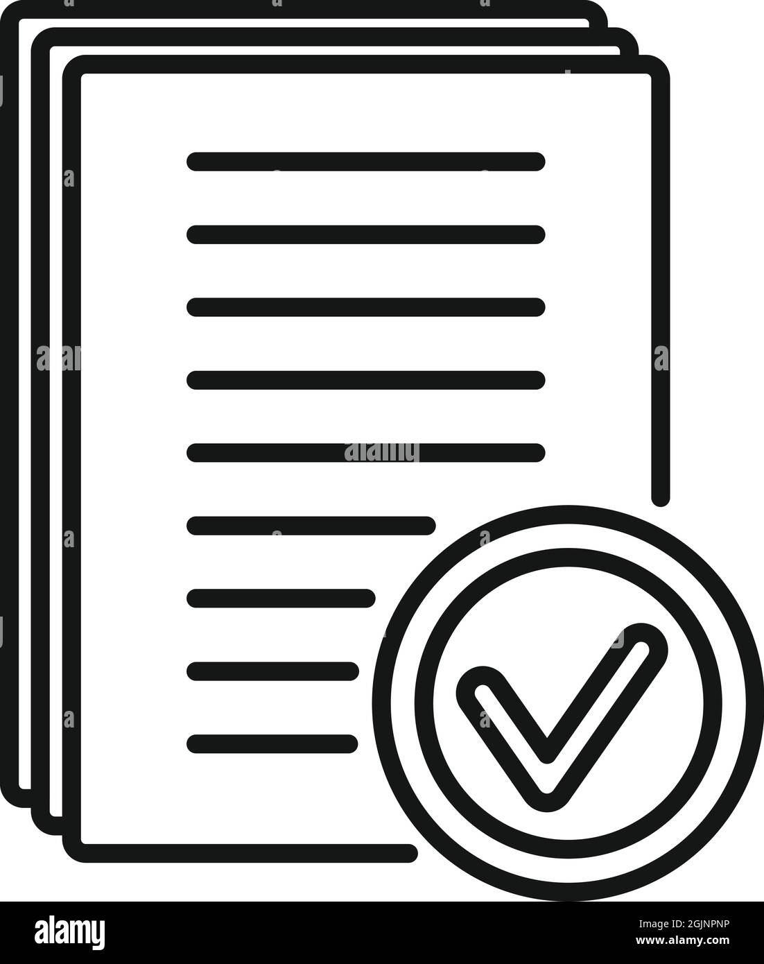 Vecteur de contour d'icône standard légal. Conformité à la qualité Illustration de Vecteur