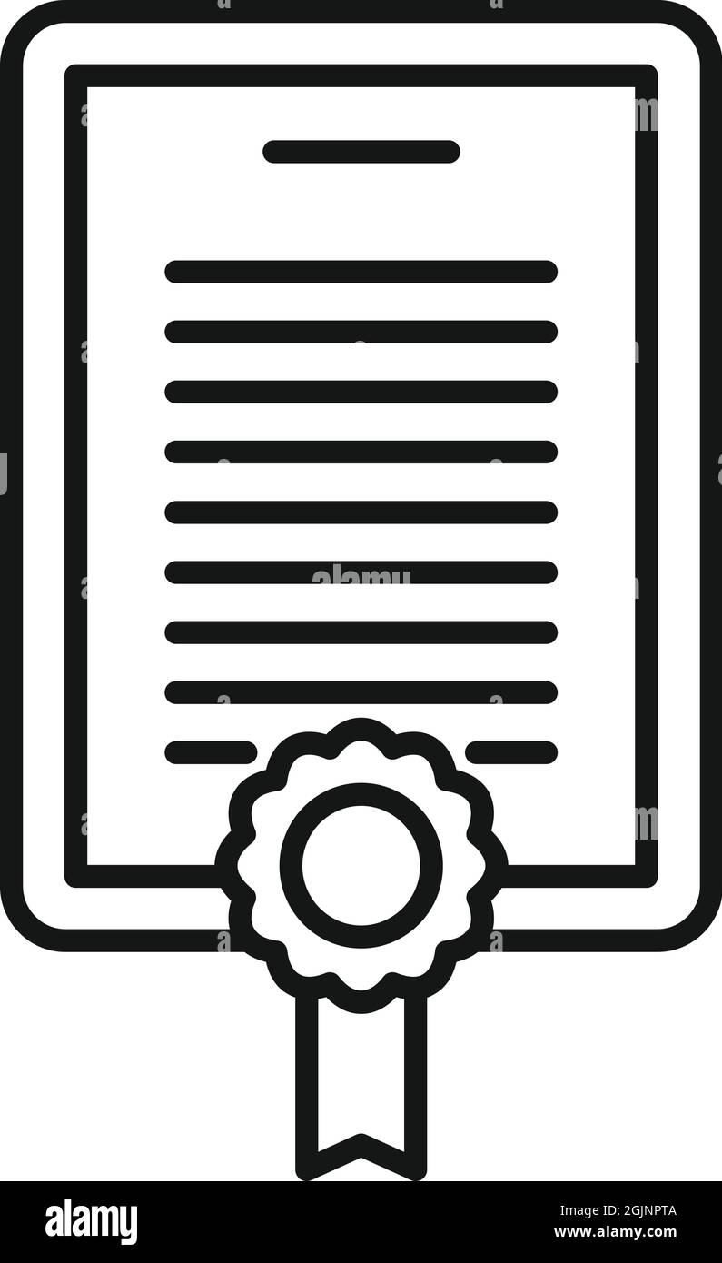 Vecteur de contour d'icône de régulation standard. Qualité de la politique Illustration de Vecteur