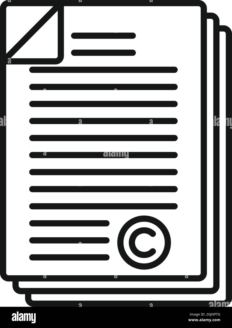 Vecteur de contour d'icône standard de l'entreprise. Réglementation iso Illustration de Vecteur