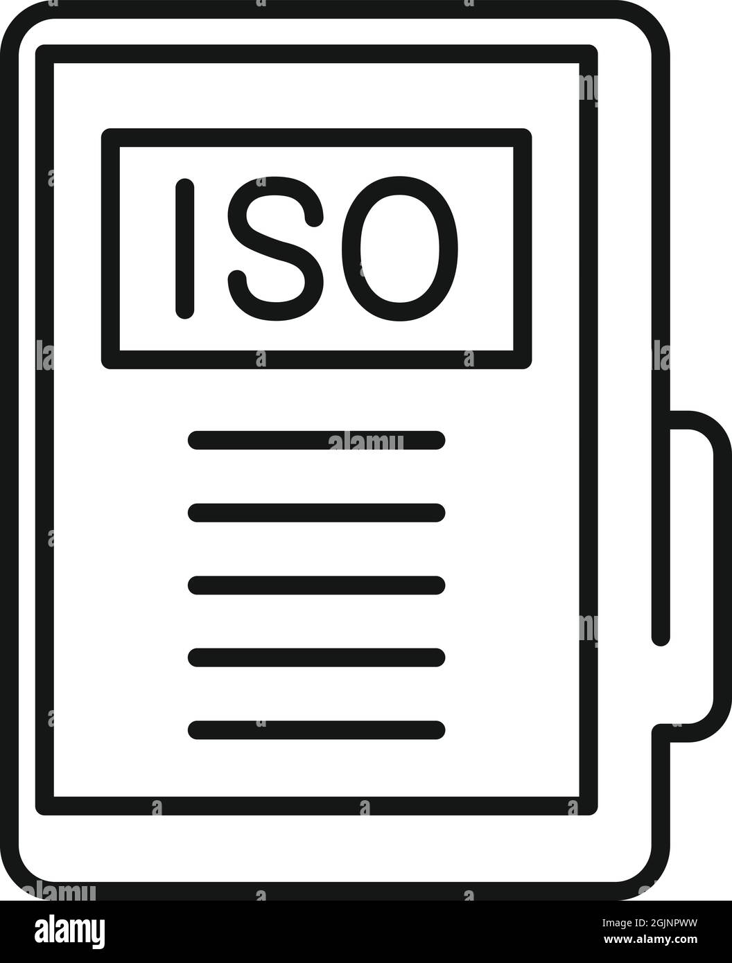 Vecteur de contour d'icône standard. Qualité de la politique Illustration de Vecteur