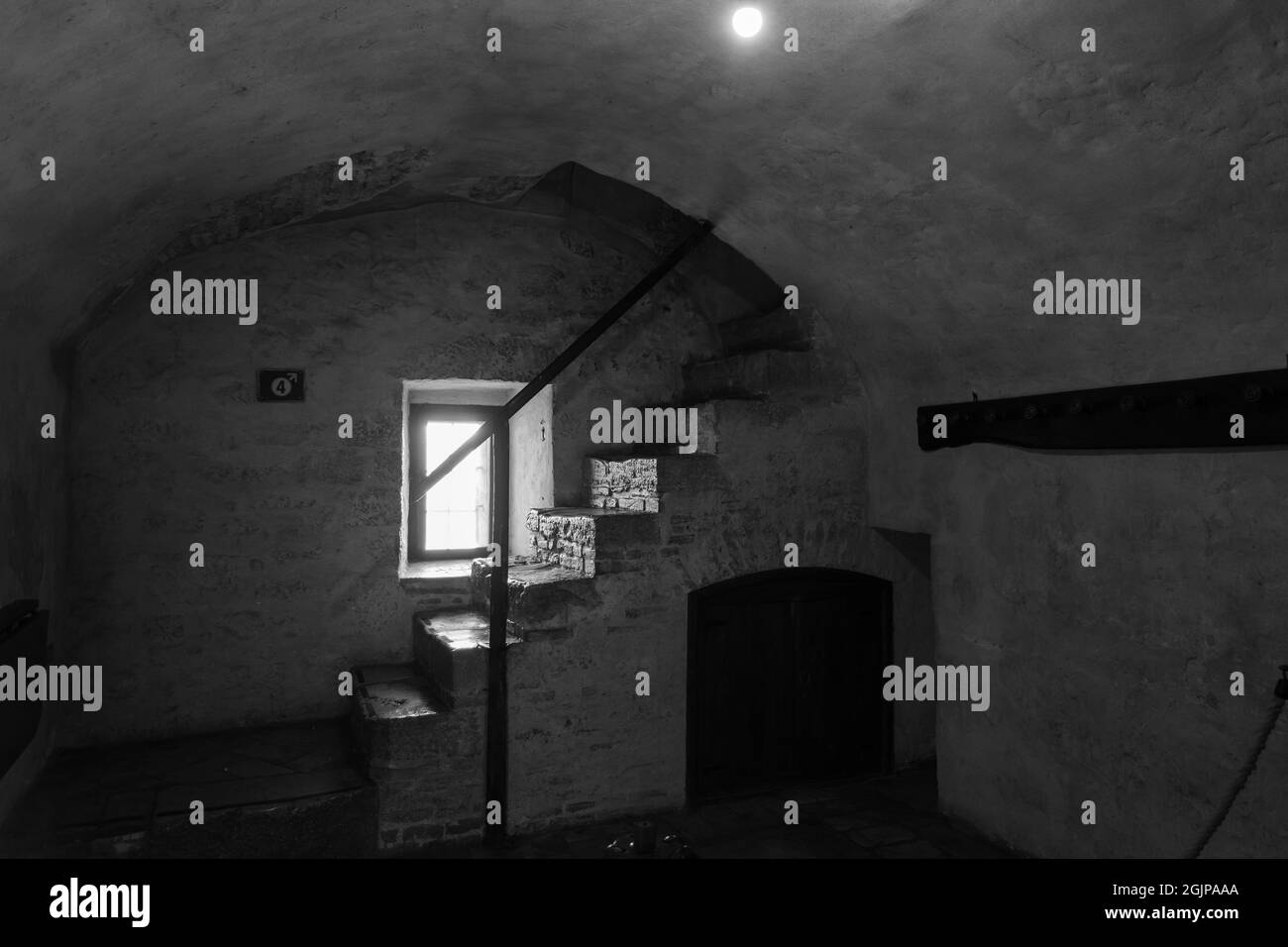 Assise, église de San Damiano. L'église de San Damiano, est l'endroit où Saint Clare est mort et où Saint François a trouvé la conversion. Banque D'Images