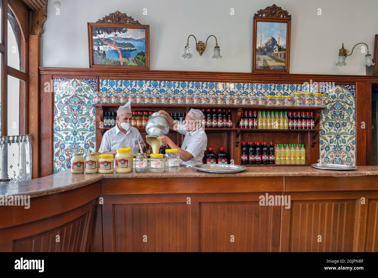 Traditionnel Vefa Bozaci dans le quartier de Vefa dans le quartier de Fatih à Istanbul, Turquie Banque D'Images