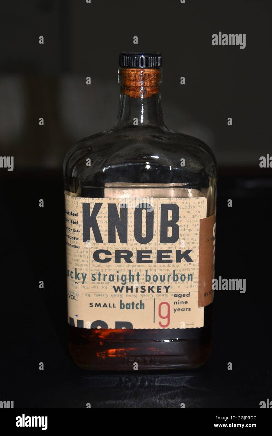 Whisky Bourbon du Kentucky de Knob Creek Banque D'Images