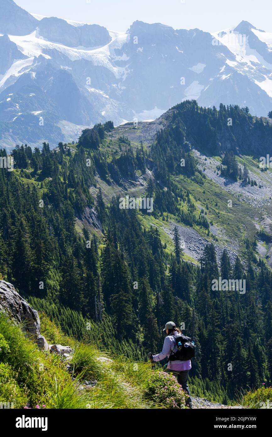 Randonnée en montagne Banque D'Images