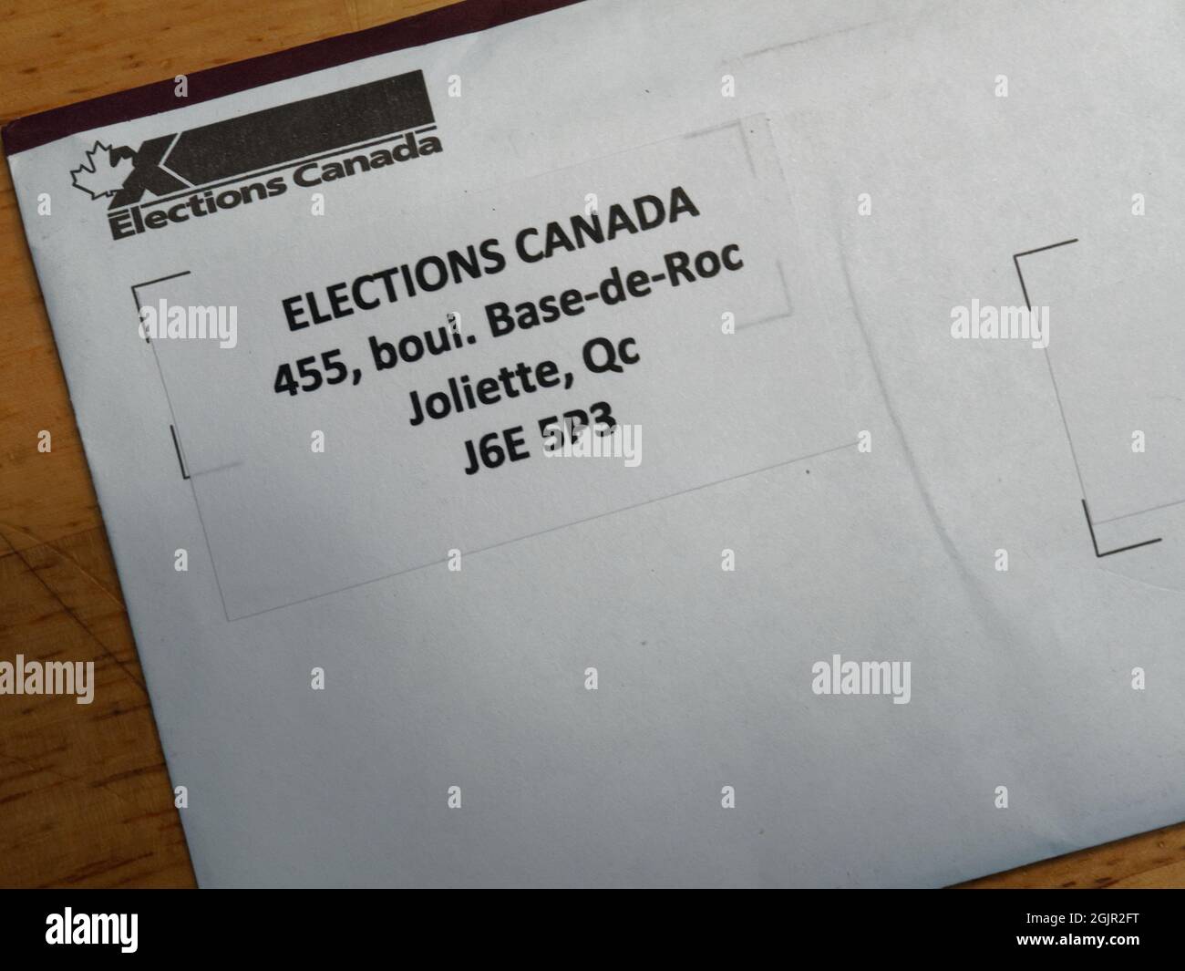 Élections Canada – enveloppe de déclaration de vote par la poste. Québec,  Canada Photo Stock - Alamy