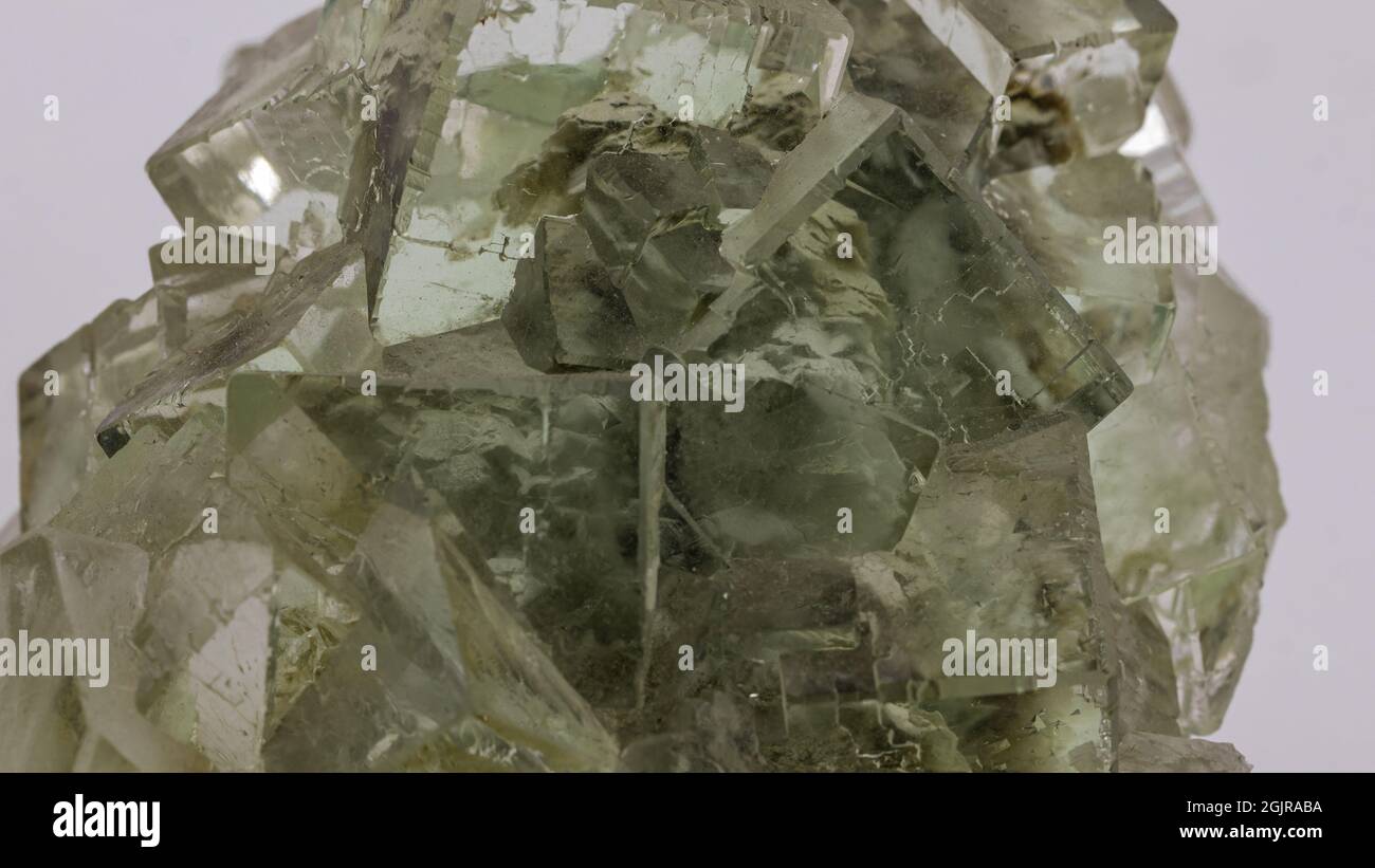 échantillon minéral vert de fluorite Banque D'Images