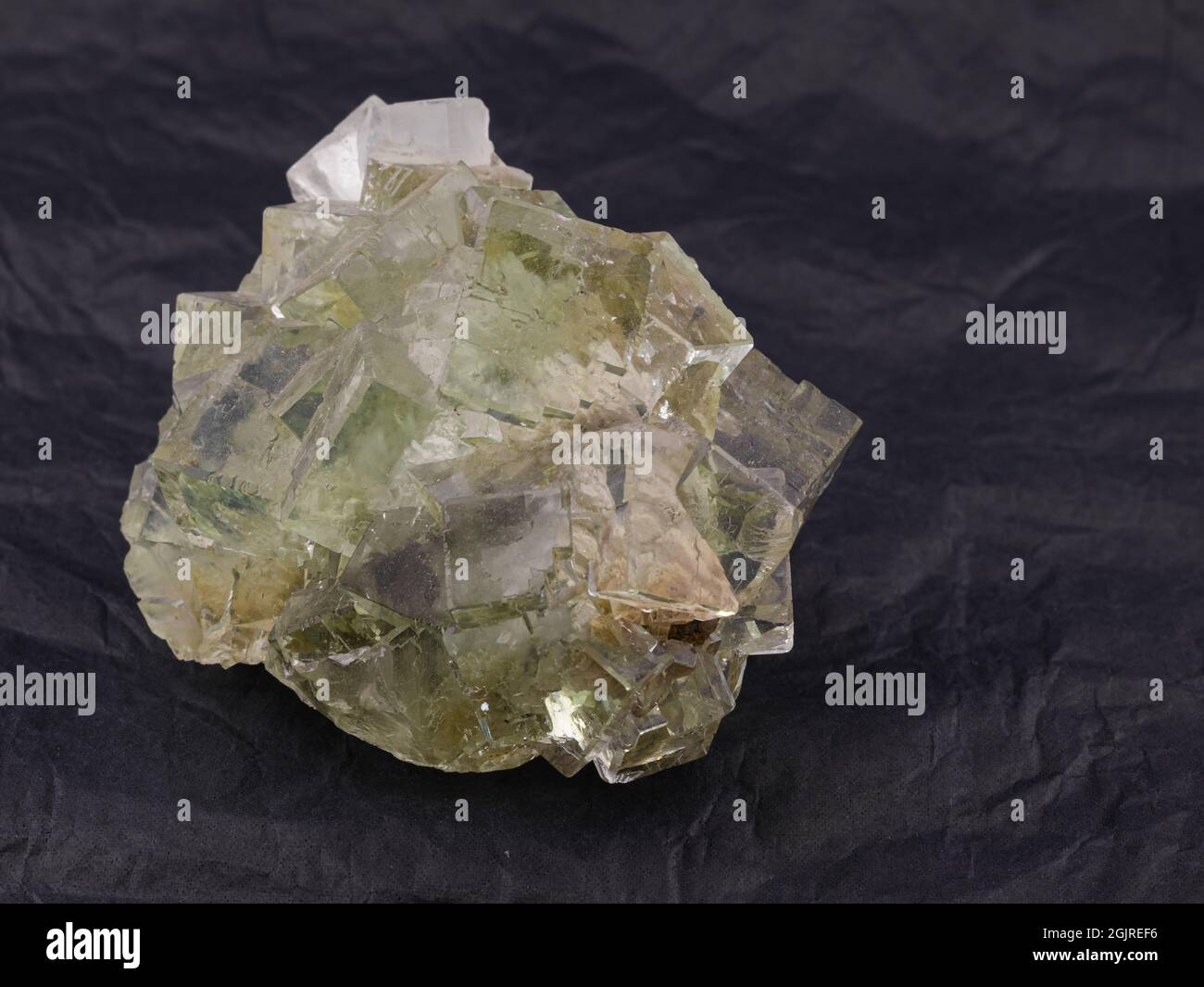 échantillon minéral vert de fluorite Banque D'Images