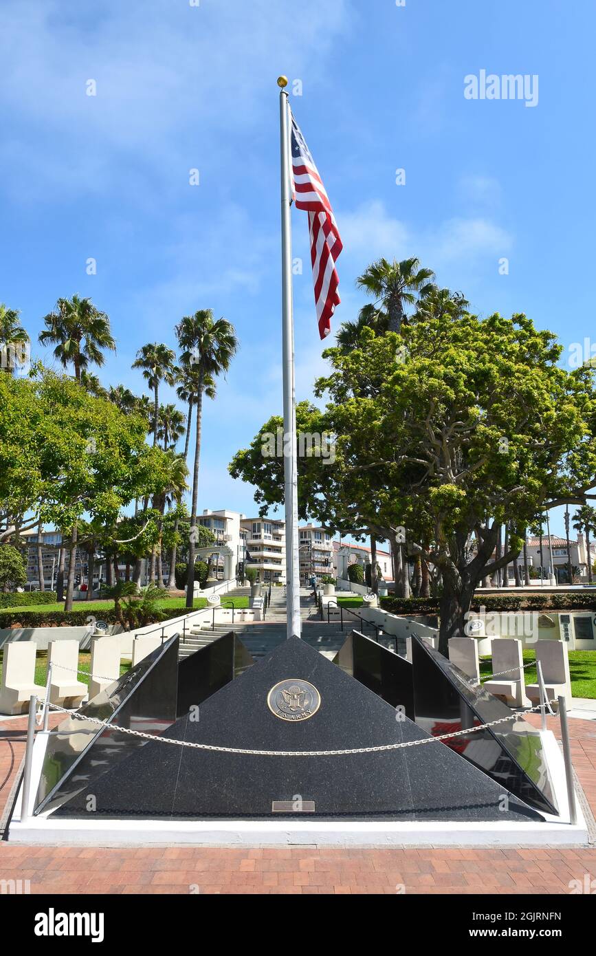 REDONDO BEACH, CALIFORNIE - 10 septembre 2021 : le mémorial du Veterans Memorial Park Banque D'Images