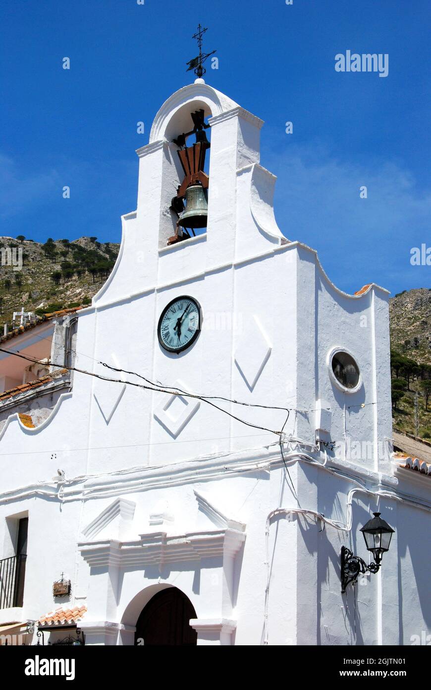 Eglise Saint Sébastien au coin de la Calle san Sebastian et de la Calle Malaga , Mijas, province de Malaga, Espagne, Europe Banque D'Images