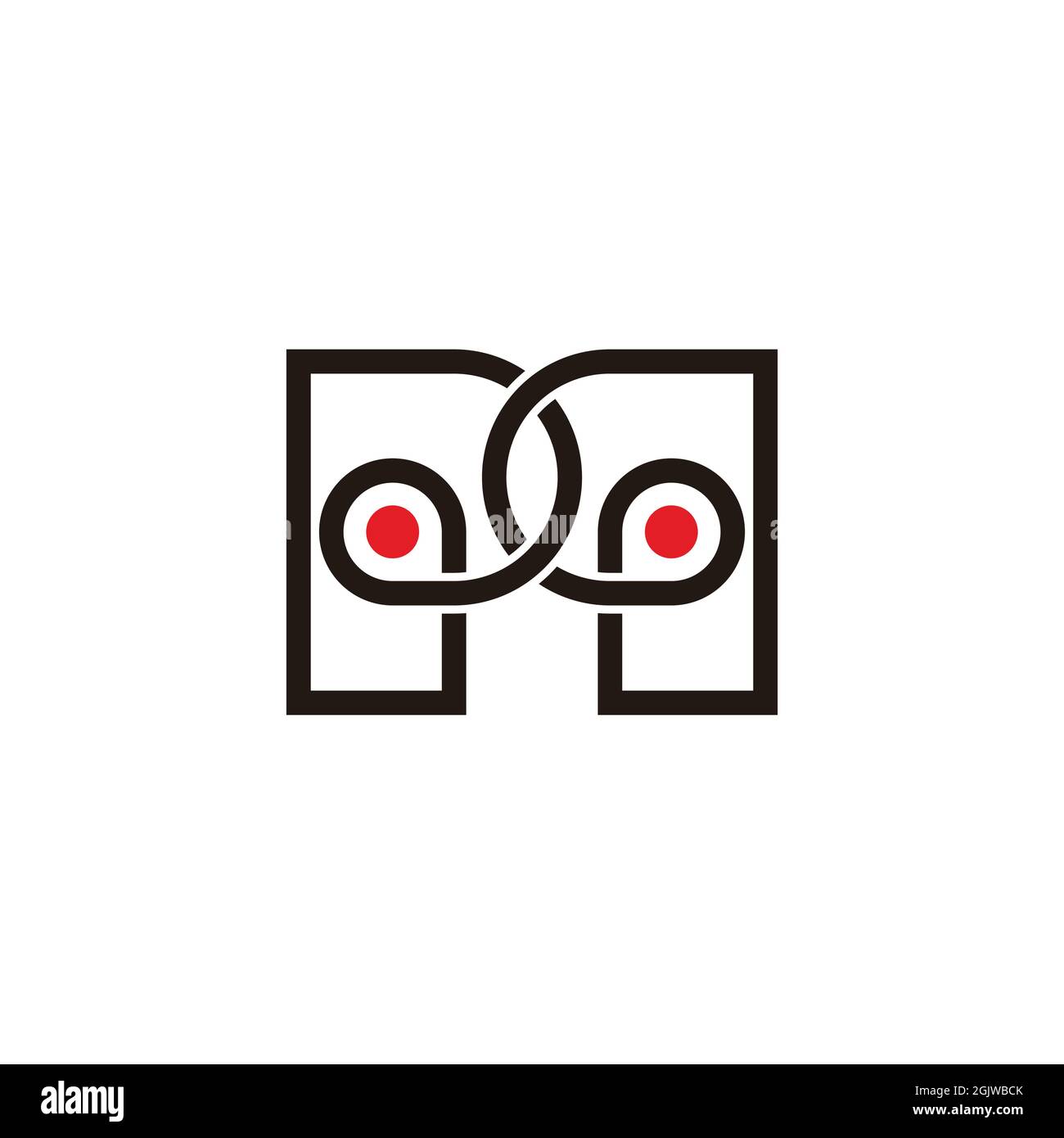 lettre pp infinity lien ligne boucle géométrique logo vecteur Illustration de Vecteur