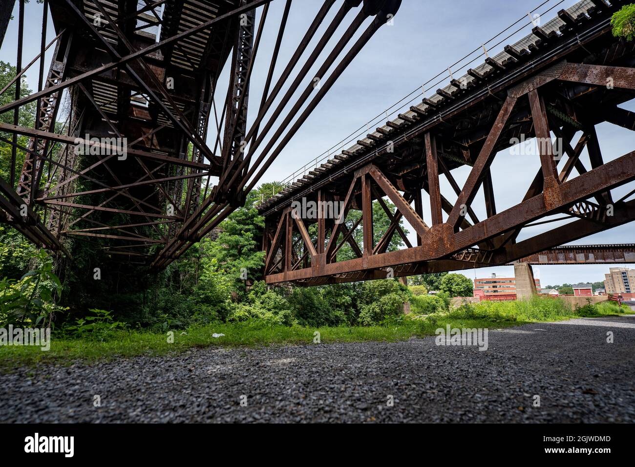 Les ponts du centre-ville d'Easton en Pennsylvanie, États-Unis Banque D'Images