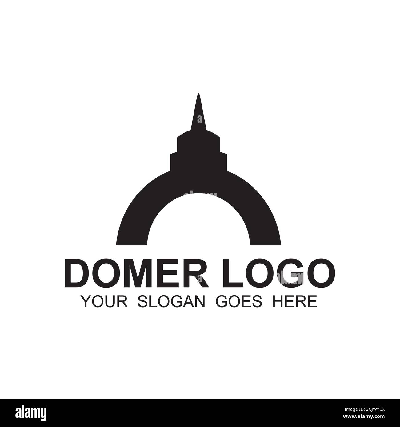 Modèle vectoriel d'inspiration avec logo Dome Illustration de Vecteur
