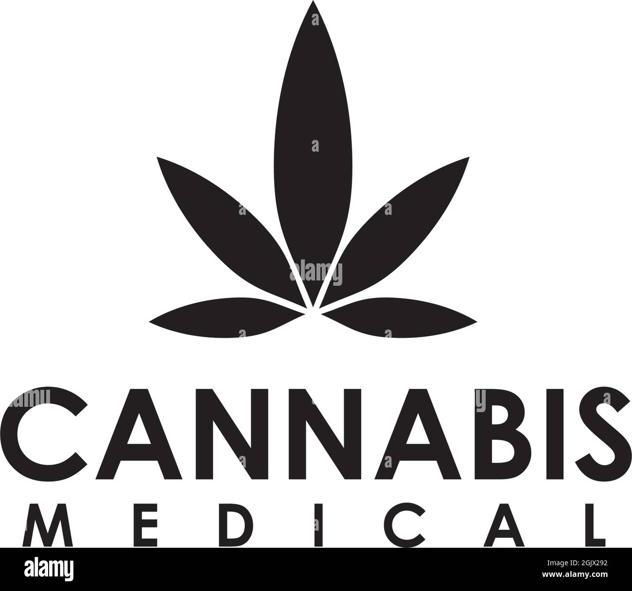 Modèle vectoriel d'inspiration pour le logo de la feuille de cannabis Illustration de Vecteur