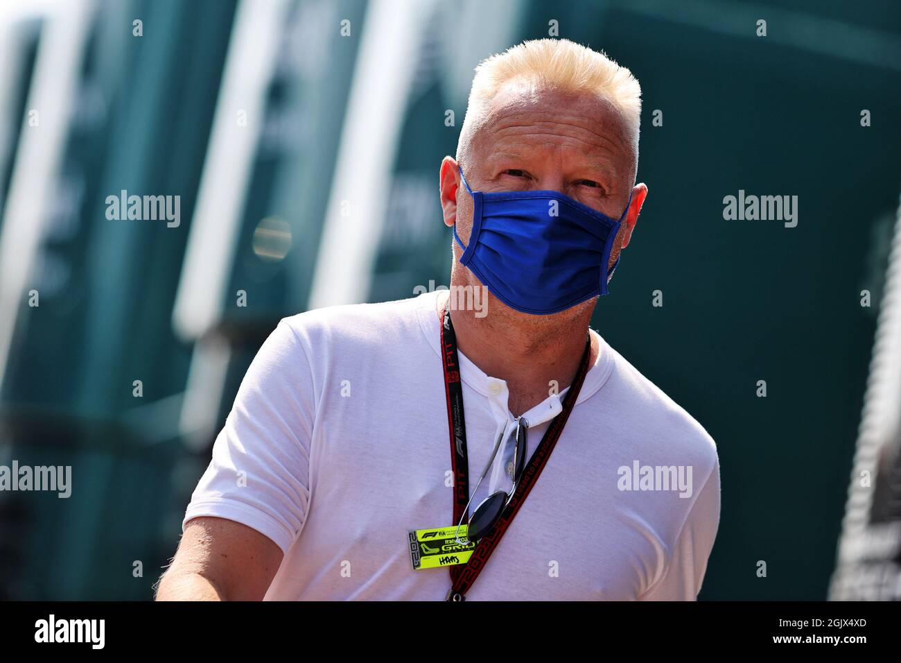 Monza, Italie. 12 septembre 2021. Dmitry Mazepin (RUS) Uralchem Président. Grand Prix d'Italie, dimanche 12 septembre 2021. Monza Italie. Crédit : James Moy/Alay Live News Banque D'Images