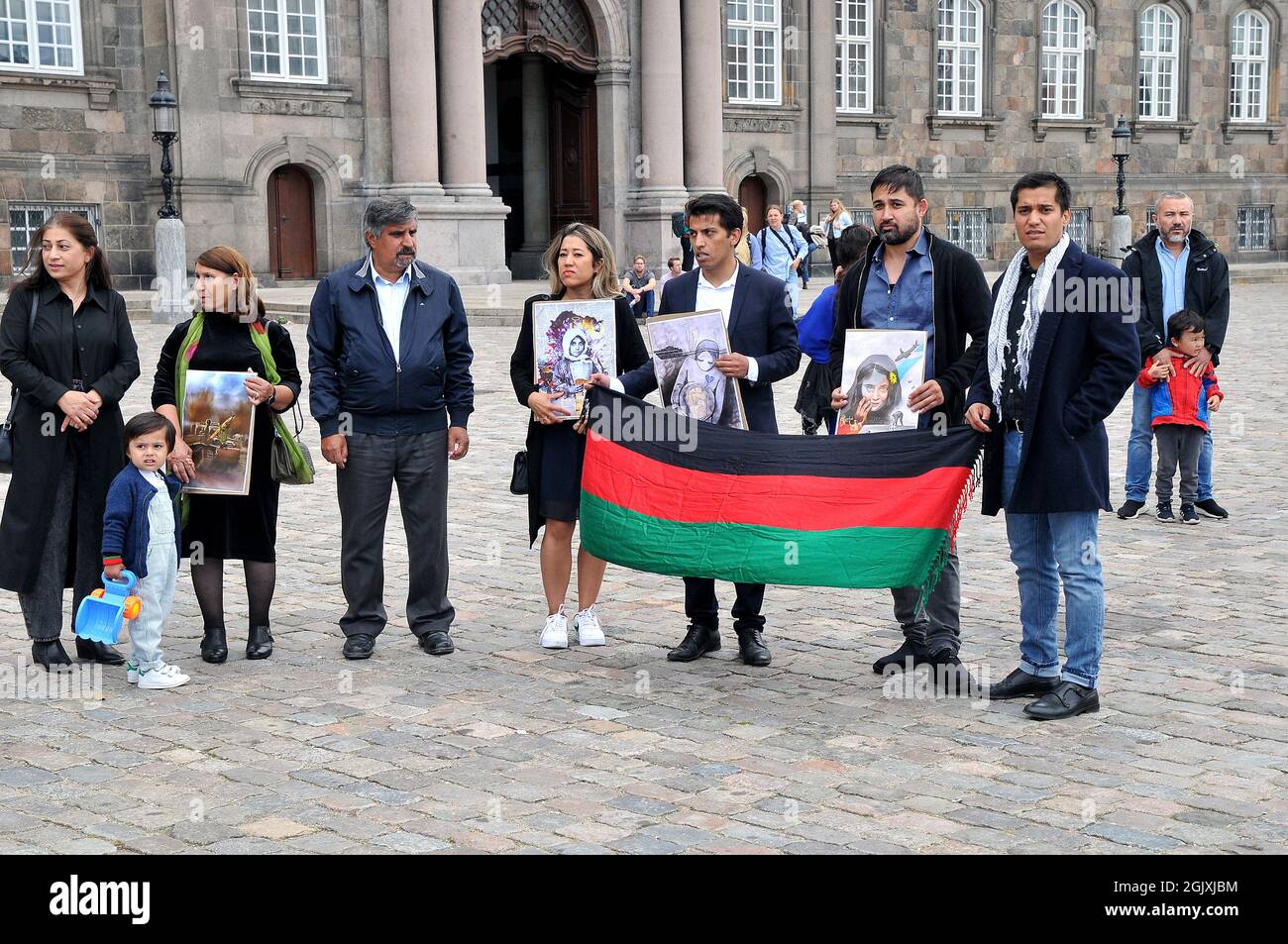 Copenhague, Danemark.12 septembre 2021 /les Afgans vivant au Danemark protestent contre la règle des Talibans gainés govt.in le Danemark et aussi le Pakistan aainst veulent sortir d'Afg Banque D'Images