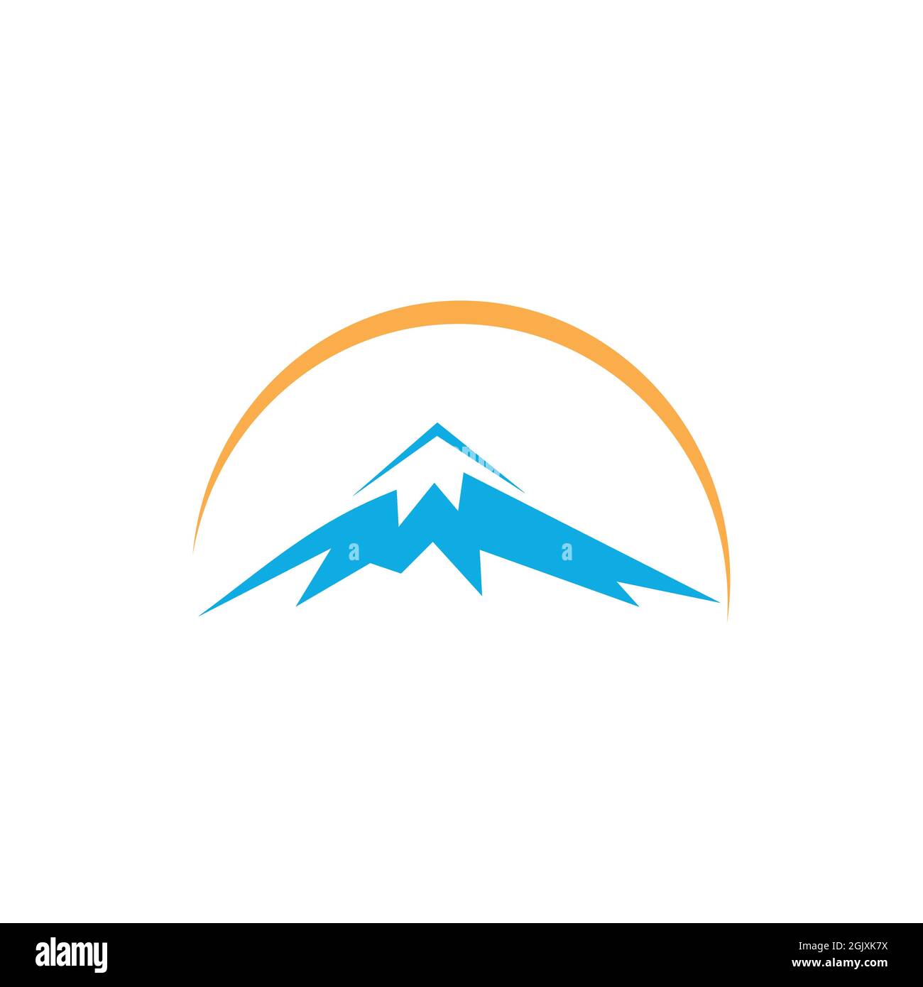 abstrait logo de montagne icône vecteur plat concept graphique simple design élégant Illustration de Vecteur
