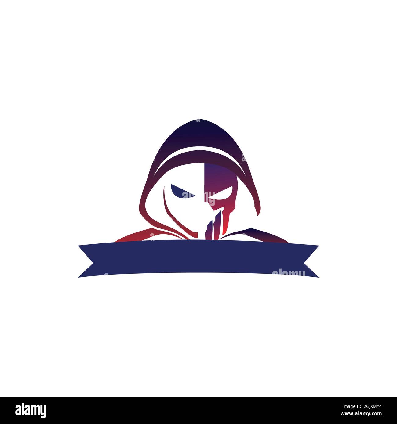 alien face logo icône vecteur plat concept graphique simple design élégant Illustration de Vecteur