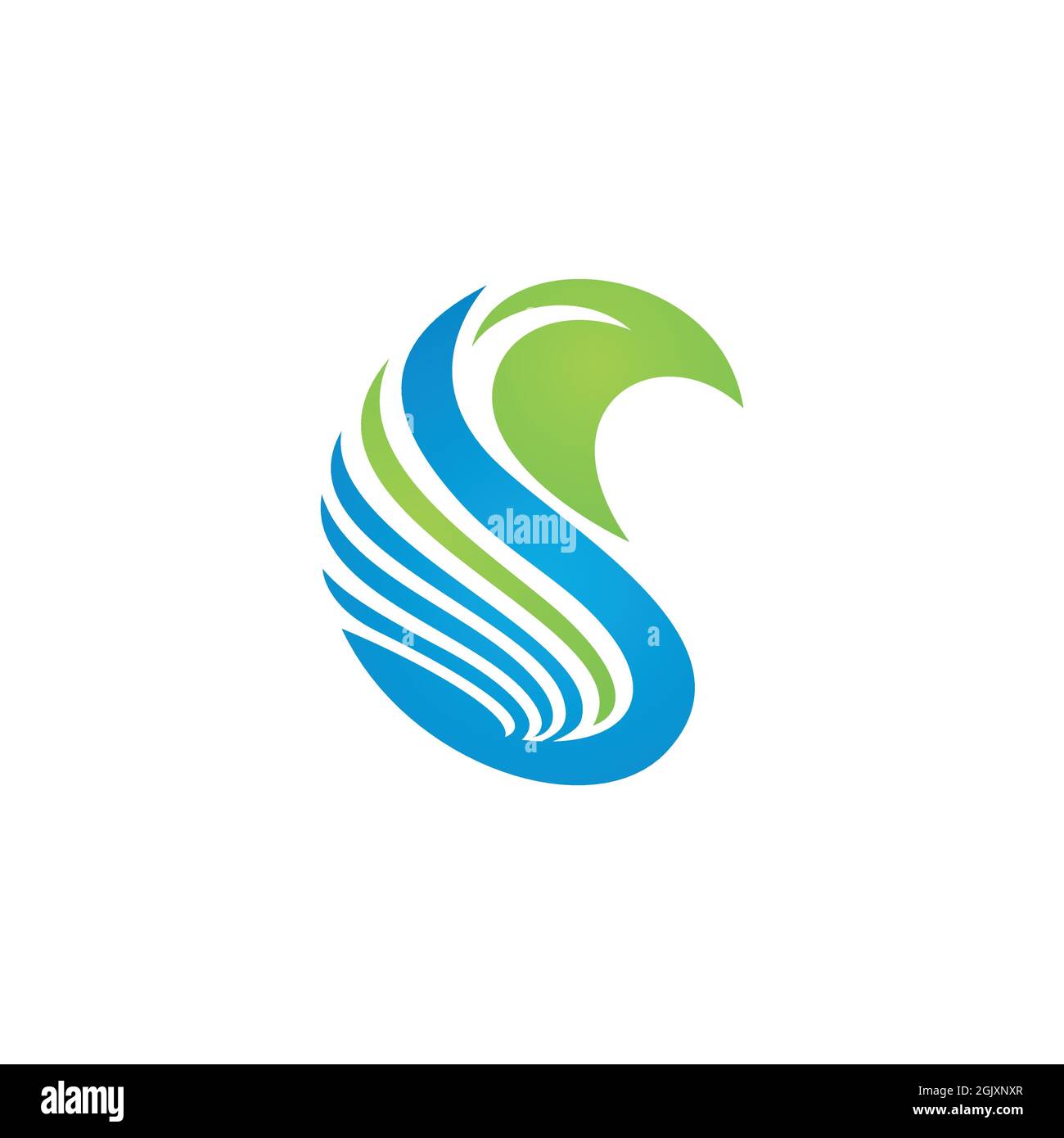 Abstrait aile lettre S logo icône vecteur plat concept graphique simple design élégant Illustration de Vecteur