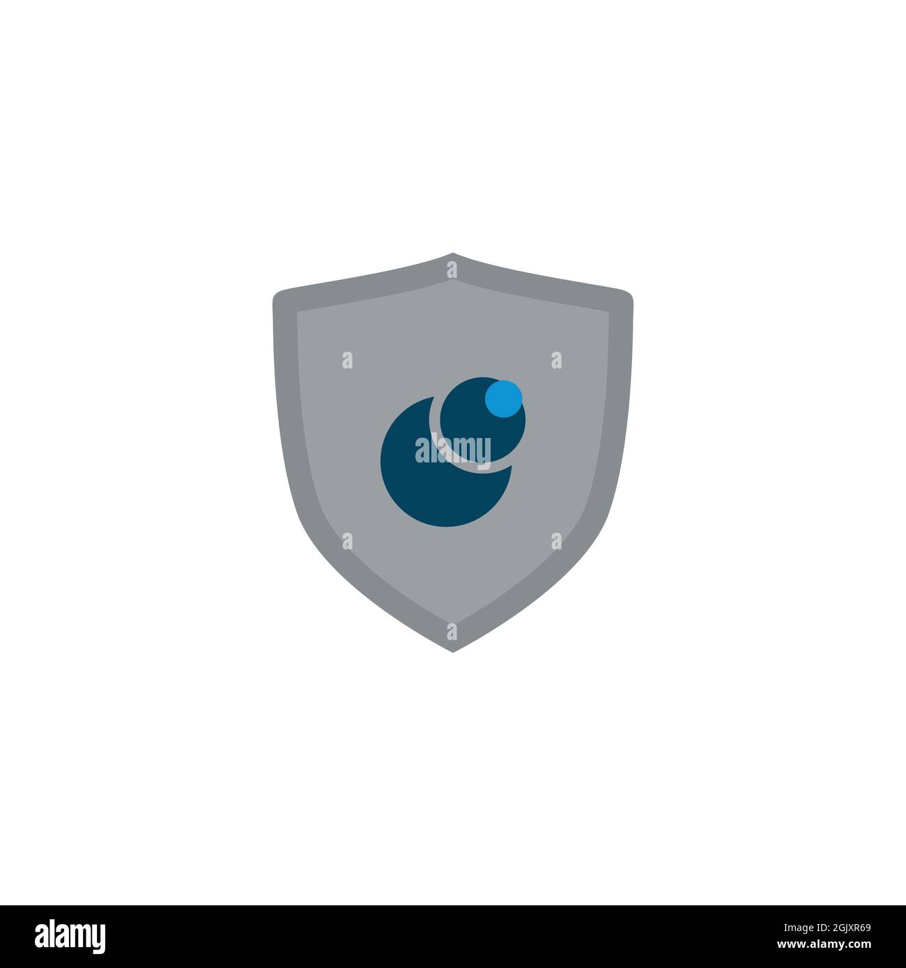 logo shield vision icon flat vector concept graphique design simple et élégant Illustration de Vecteur
