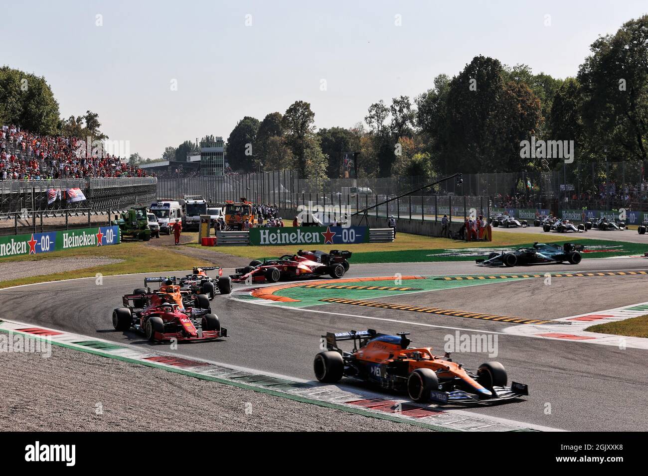 Monza, Italie. 12 septembre 2021. Daniel Ricciardo (AUS) McLaren MCL35M. 12.09.2021. Championnat du monde de Formule 1, Rd 14, Grand Prix d'Italie, Monza, Italie, Jour de la course. Le crédit photo doit être lu : images XPB/Press Association. Crédit : XPB Images Ltd/Alamy Live News Banque D'Images