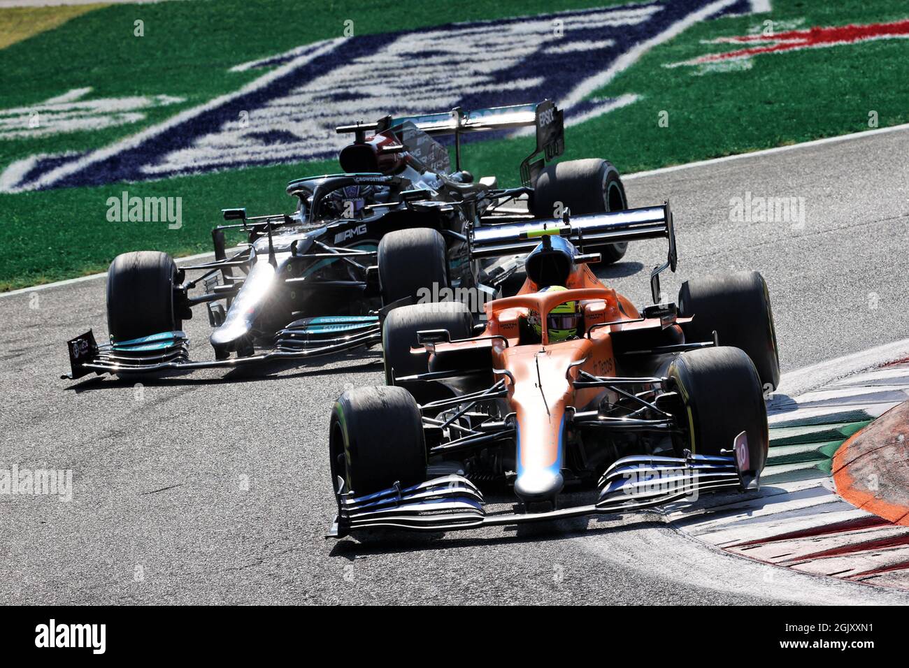 Monza, Italie. 12 septembre 2021. Lando Norris (GBR) McLaren MCL35M. 12.09.2021. Championnat du monde de Formule 1, Rd 14, Grand Prix d'Italie, Monza, Italie, Jour de la course. Le crédit photo doit être lu : images XPB/Press Association. Crédit : XPB Images Ltd/Alamy Live News Banque D'Images