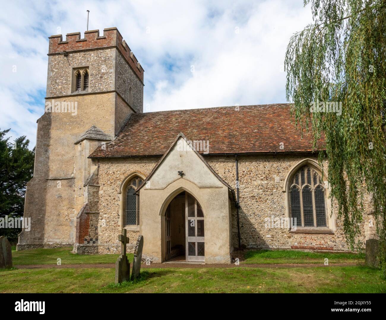 Église Sainte-Marie, camps de Shudy, Cambridgeshire, Royaume-Uni Banque D'Images