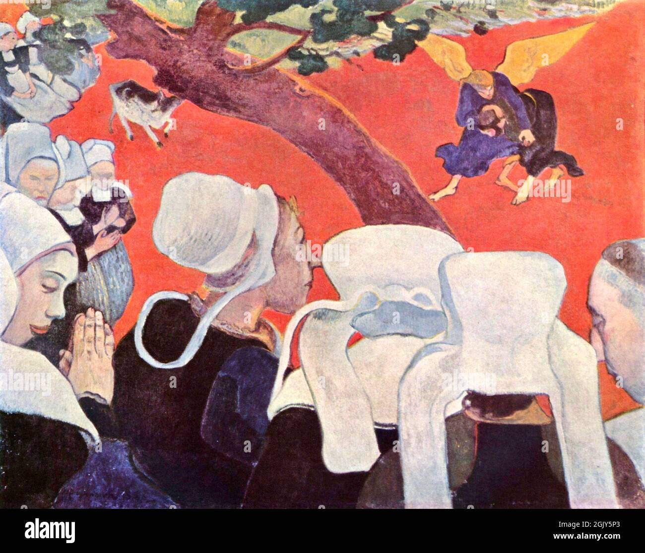 Paul Gauguin - Vision après le sermon -1888 Banque D'Images