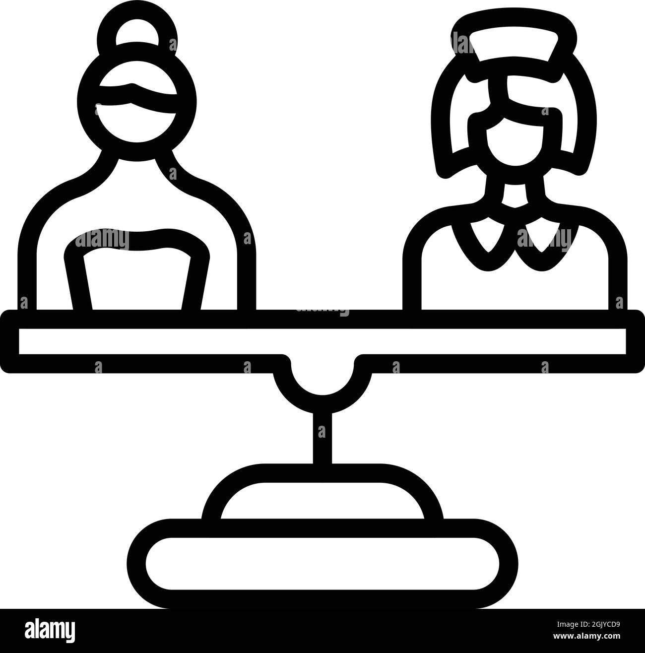 Vecteur de contour de l'icône homophobie. Discrimination sociale. Normes sociales Illustration de Vecteur