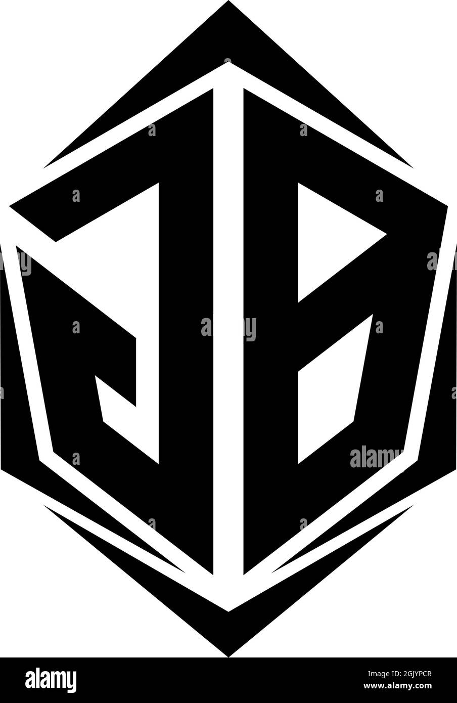 Logo GB initial avec style Shield, logo d'entreprise. Illustration de Vecteur