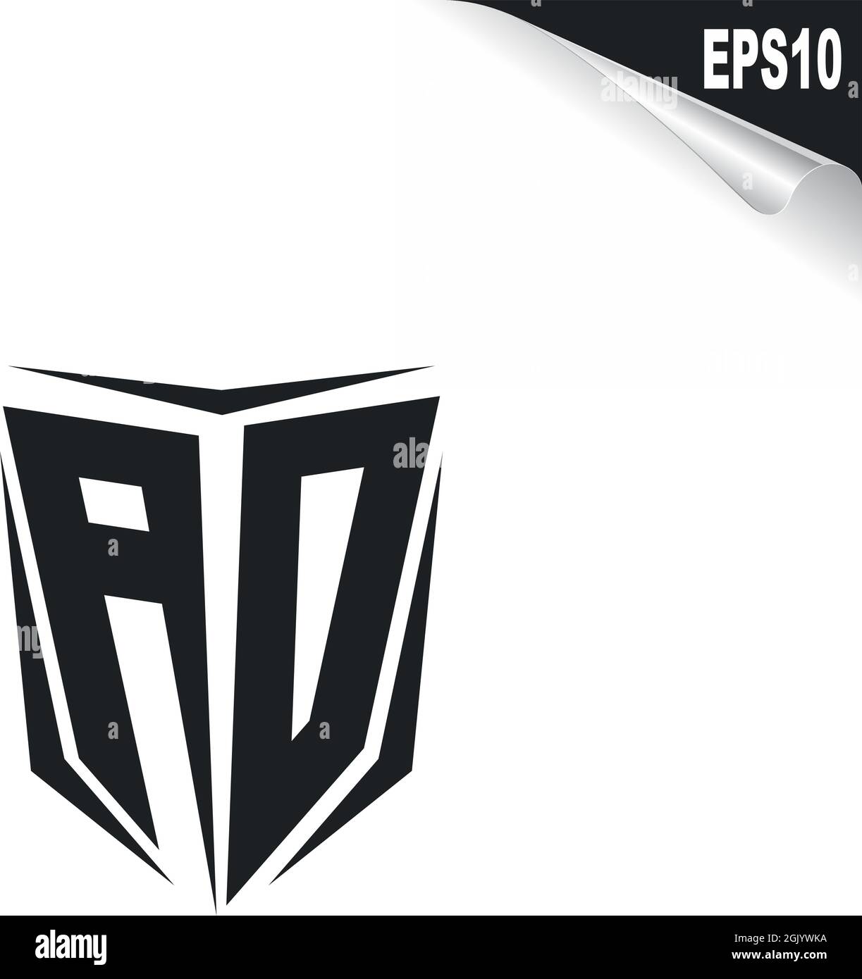 Design du logo AD initial avec style Shield, logo de l'entreprise. Illustration de Vecteur