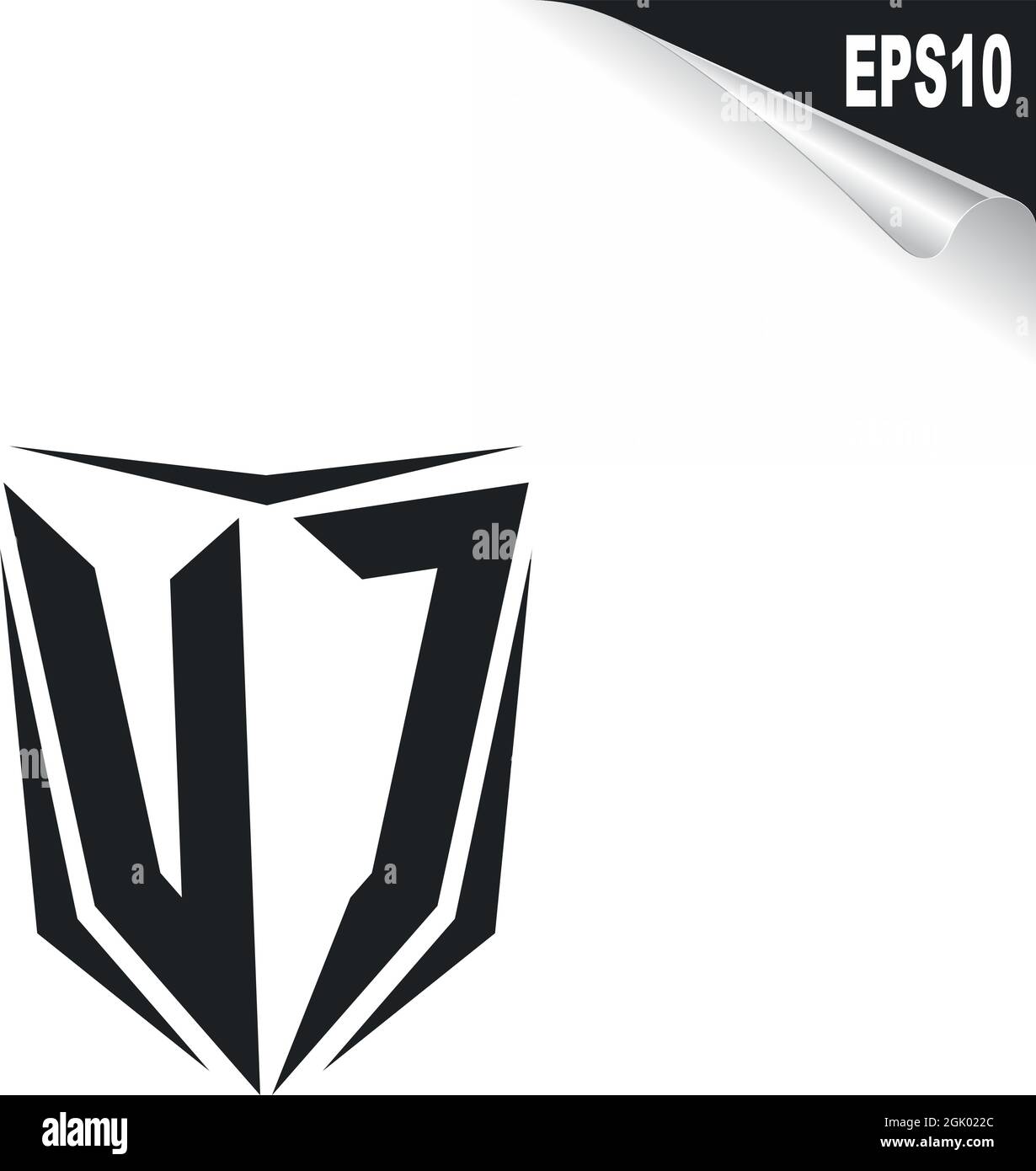 Conception initiale du logo UC avec style Shield, logo de l'entreprise. Illustration de Vecteur