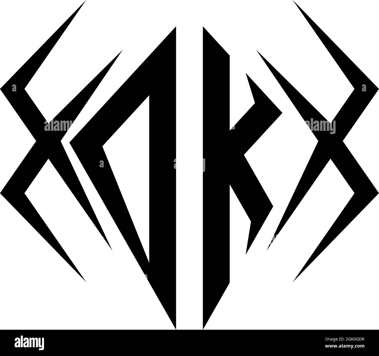 Logo DK initial avec style Cool, logo de marque commerciale. Illustration de Vecteur Logo DK initial avec style Cool, logo de marque commerciale. Illustration de Vecteur