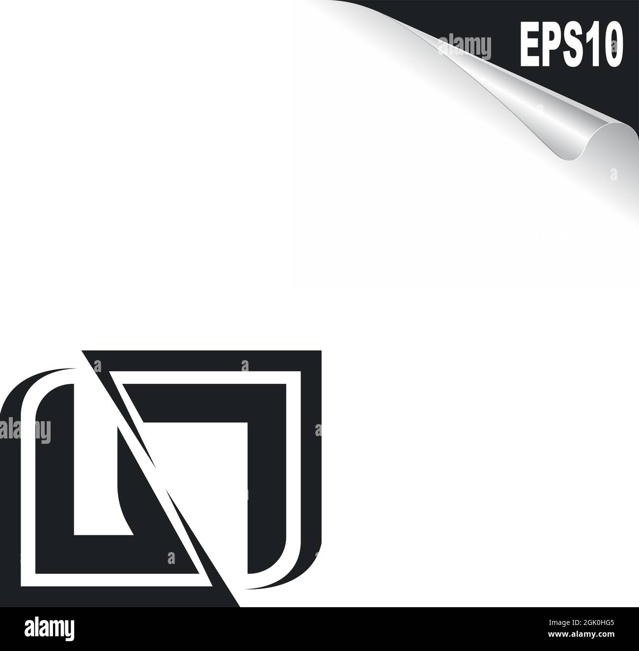 Conception initiale du logo UL avec style Shape, marque commerciale logo. Illustration de Vecteur