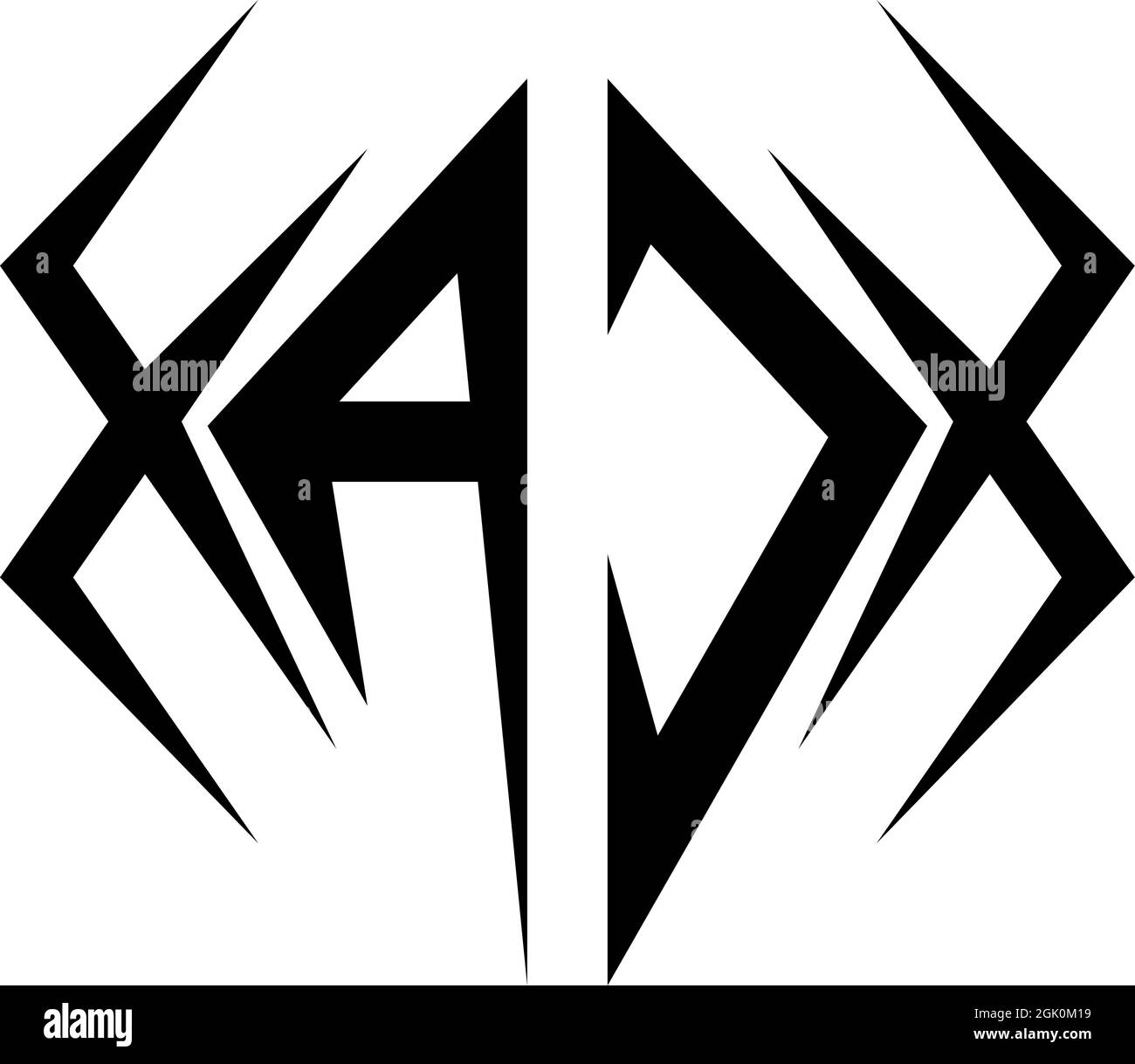 Logo AC initial avec style Cool, logo de marque commerciale. Illustration de Vecteur