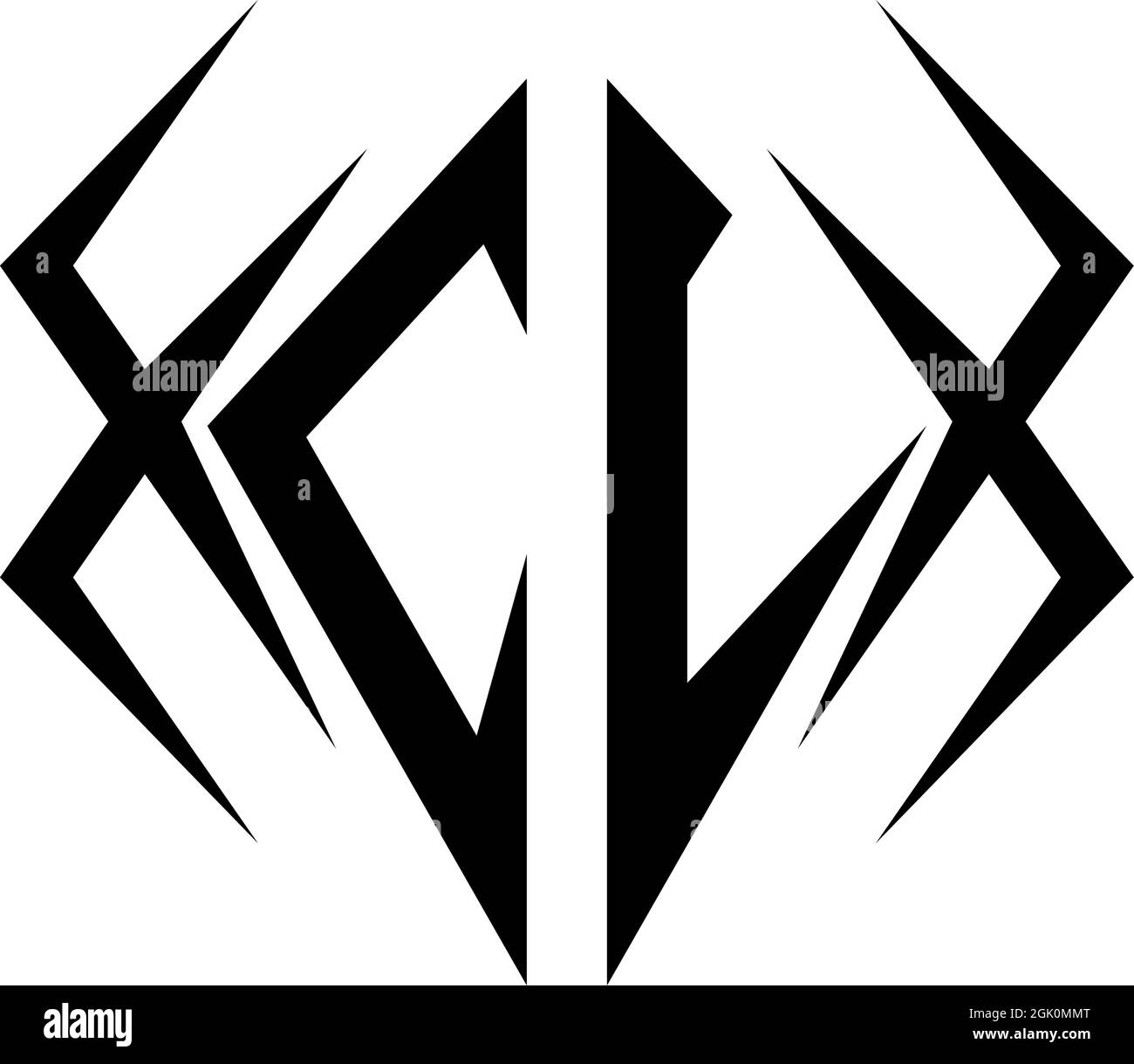 Logo CL initial avec style Cool, logo de marque d'entreprise. Illustration de Vecteur