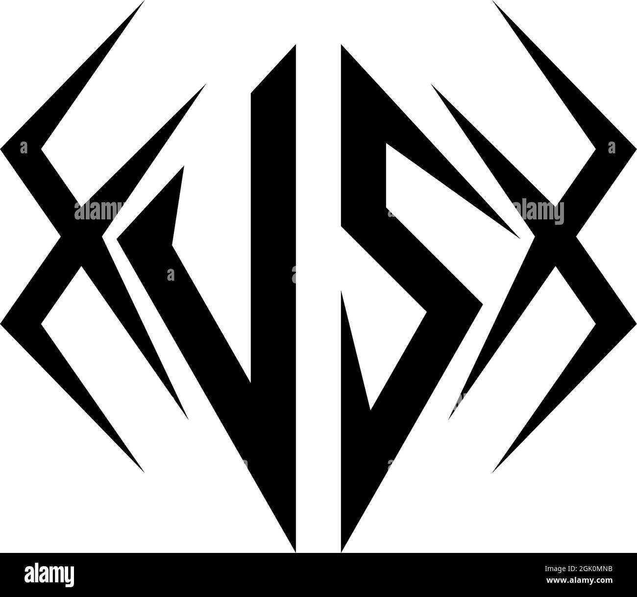 Logo américain initial avec style Cool, logo de marque d'entreprise. Illustration de Vecteur