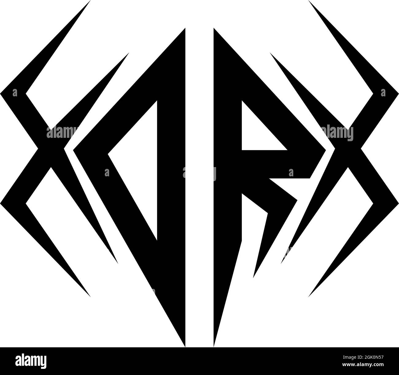 Design initial OU logo avec style Cool, logo de marque d'entreprise. Illustration de Vecteur