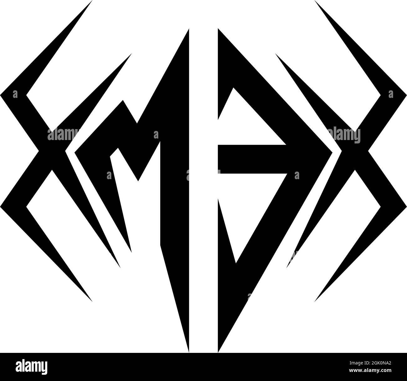 Logo me initial avec style Cool, logo de marque d'entreprise. Illustration de Vecteur