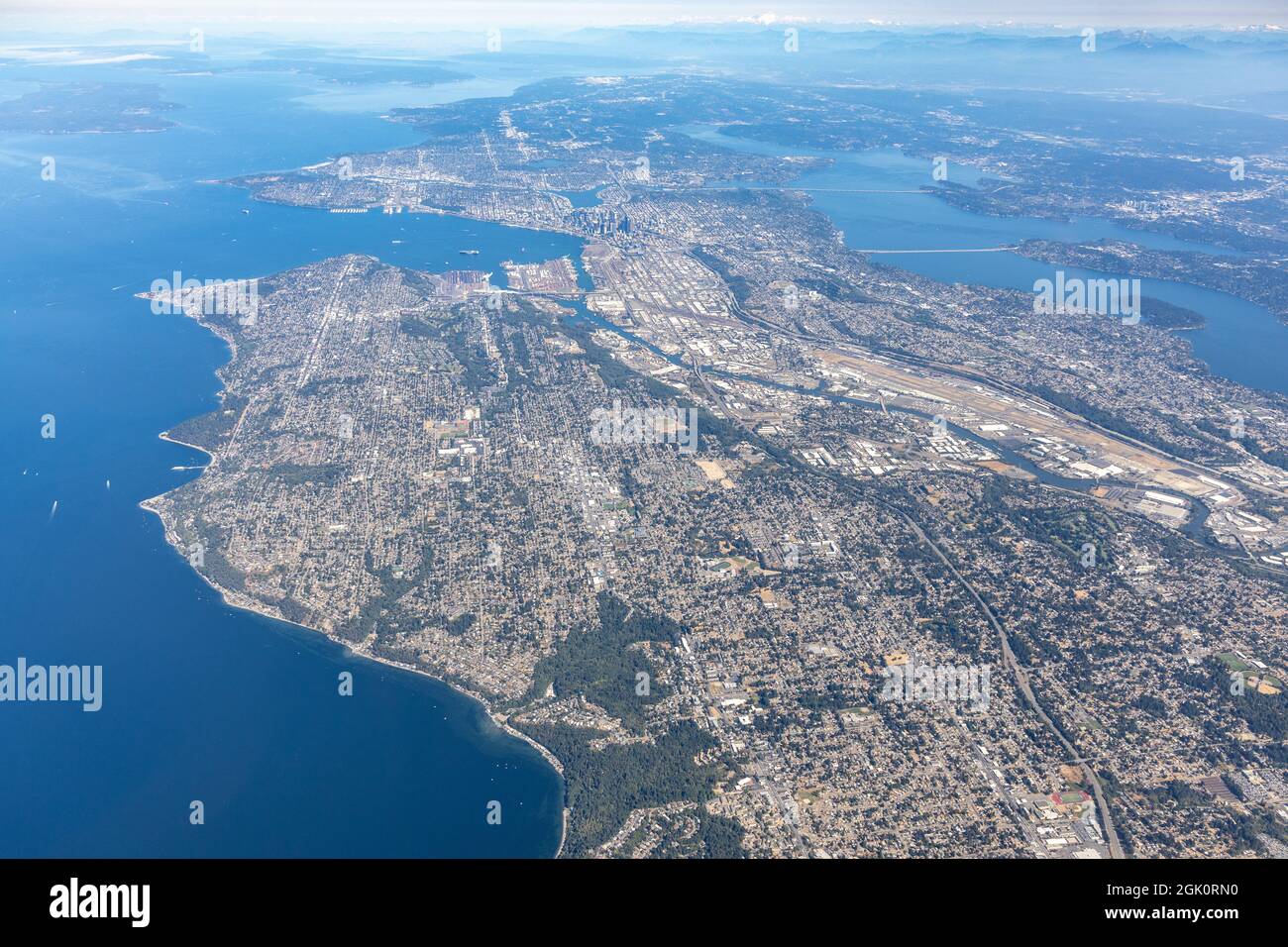 Vue aérienne de Seattle, Washington, États-Unis Banque D'Images